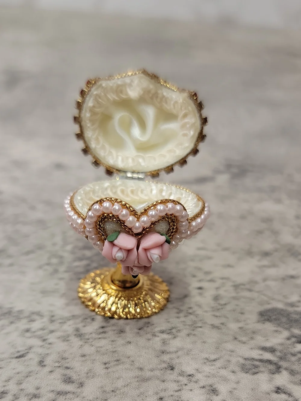 Vintage Quail Egg Trinket Box